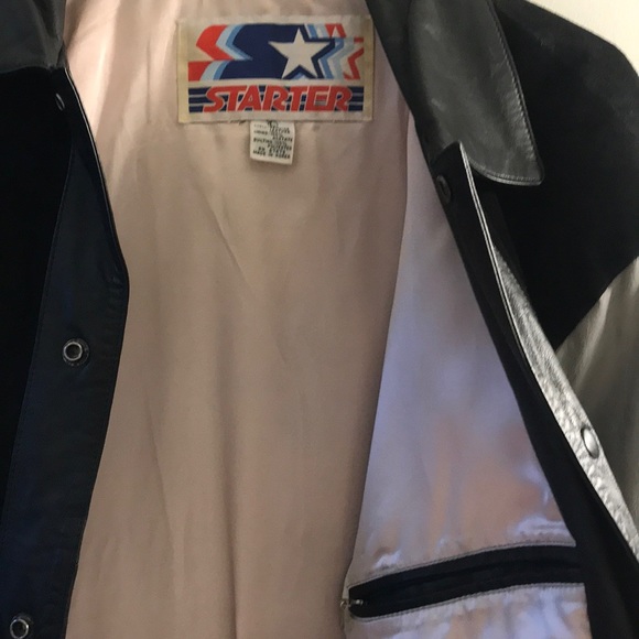 Vintage NFL Raiders Starter Jacket - 100% Leather - Picture 6 of 8